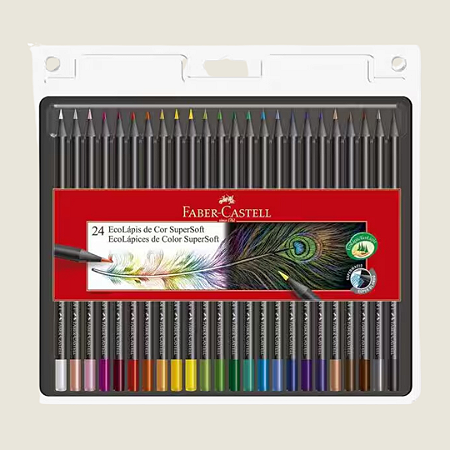 1 (UM) Lápis de Cor (UNIDADE/ AVULSO) – Cores Extras 1 da Embalagem de 24 Cores - Nº 714 a 724 - SuperSoft – Faber-Castell