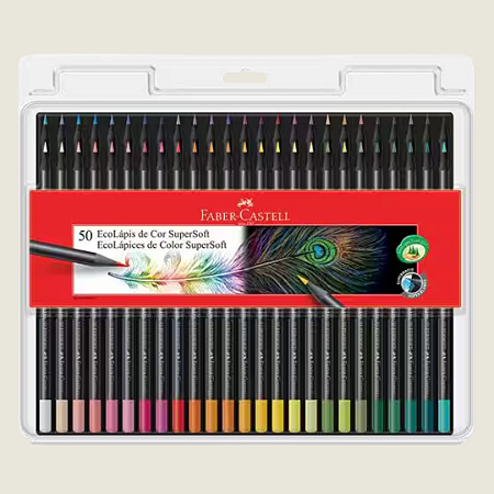 1 (UM) Lápis de Cor (UNIDADE/ AVULSO) – Cores Extras 2 da Embalagem de 50 Cores - Nº 725 a 750 - SuperSoft – Faber-Castell