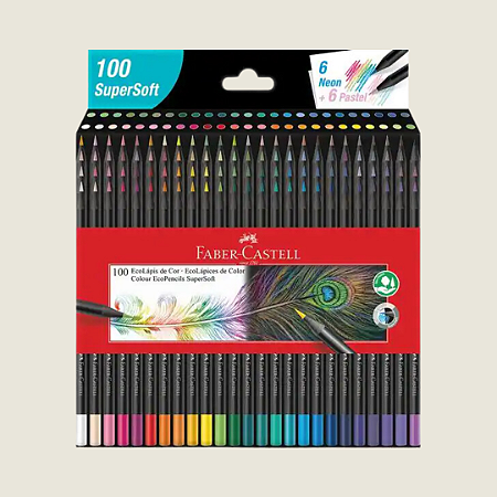 1 (UM) Lápis de Cor (UNIDADE/ AVULSO) Cores Extras 3 da Embalagem de 100 Cores - Nº 751 a 788 - SuperSoft – Faber-Castell