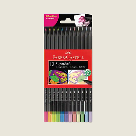 1 (UM) Lápis de Cor (UNIDADE/ AVULSO) Pastel e Neon - Nº 789 a 800 - SuperSoft – Faber-Castell