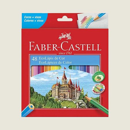 1 (UM) Lápis de Cor (UNIDADE/ AVULSO) – Cores Extras 3 da Embalagem de 48 Cores - Linha Vermelha – Faber-Castell