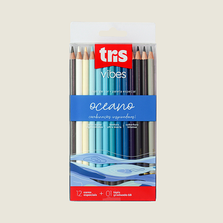 1 (UM) Lápis de Cor (UNIDADE/ AVULSO) Oceano - Vibes - Combinações Inspiradoras - Tris