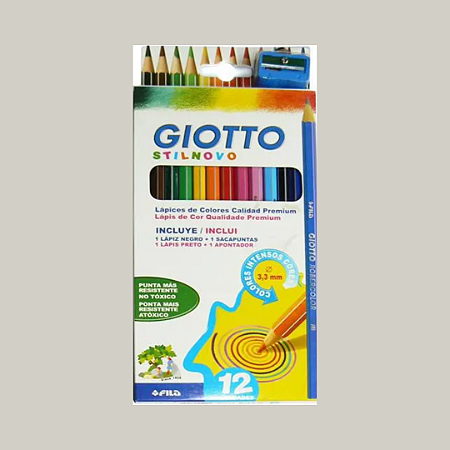 1 (UM) Lápis de Cor (UNIDADE/ AVULSO) Básicos da Embalagem de 12 Cores - Stilnovo - Giotto