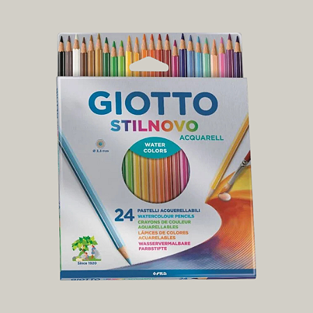 1 (UM) Lápis de Cor (UNIDADE/ AVULSO) Aquarelável - Cores das Embalagens de 12 e 24 Cores - Stilnovo - Giotto
