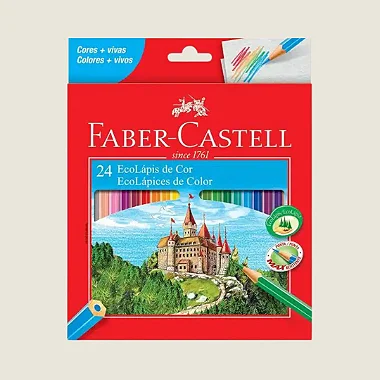 1 (UM) Lápis de Cor (UNIDADE/ AVULSO) Cores Extras 1 da Embalagem de 24 Cores - Linha Vermelha - Ecolápis – Faber-Castell