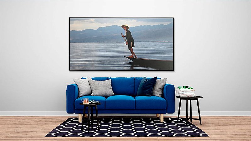 Tela Quadro Canvas Pescador Horizontal 2x1 M