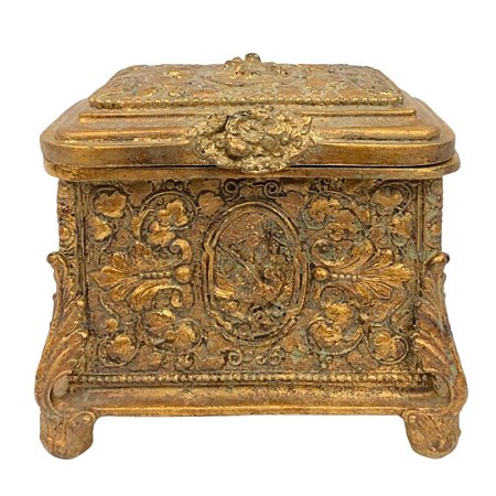 Caixa De Bronze Envelhecido