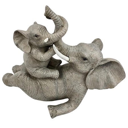 Escultura Elefante Mãe e Filho