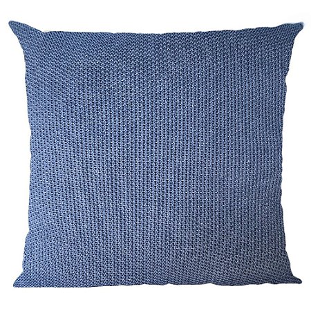 Almofada De Tricot Azul