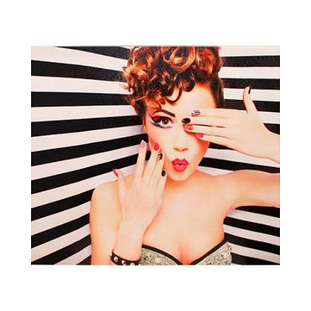 Quadro Decorativo Mulher Maquiagem Colorida