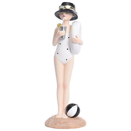 Escultura Decorativa Beach Girl