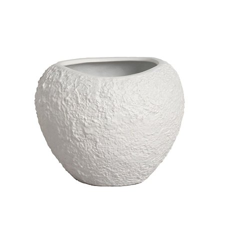 Vaso Branco De Cerâmica