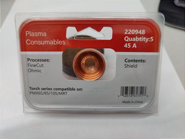 5 Pçs Bocal Finecut 220948 Compativel Hypertherm