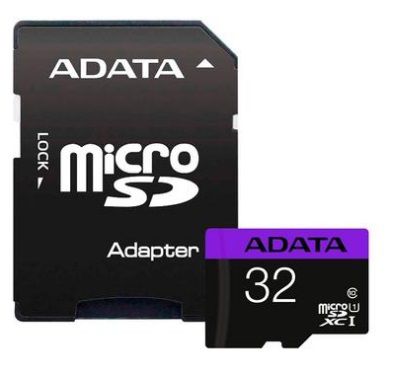Cartão de Memória Adata MicroSDHC 32 GB Classe 10 com Adaptador - AUSDH32GUICL10-RA1