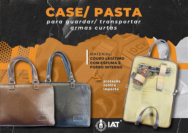 Case em Couro para Arma de Fogo Preto
