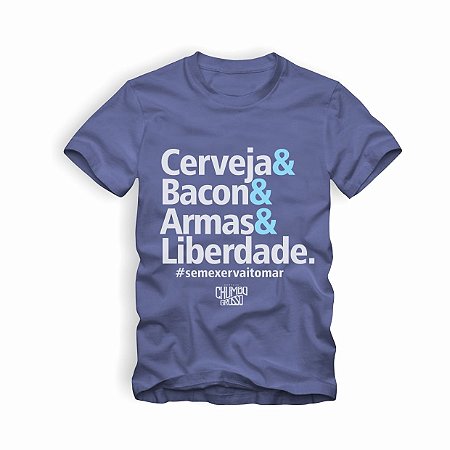 Camiseta IAT Cerveja&Bacon Azul