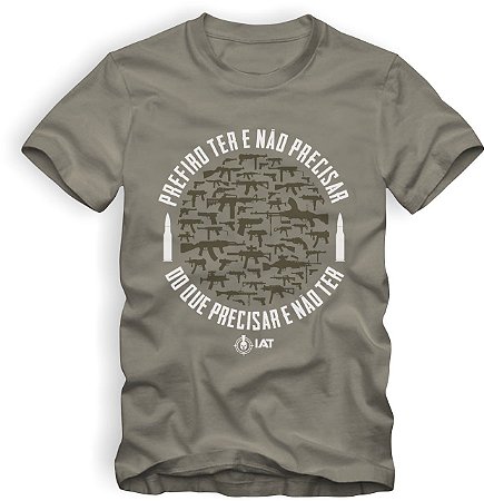 Camiseta IAT Prefiro Ter Cáqui