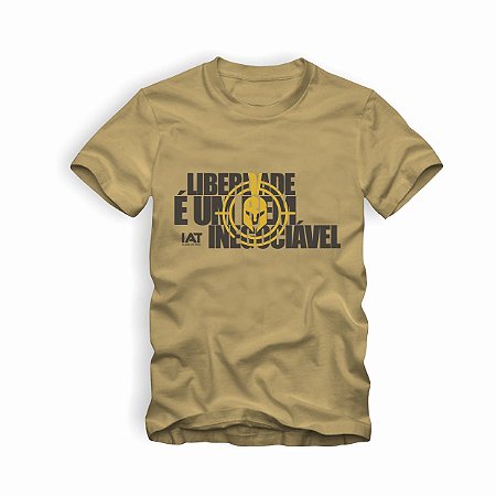Camiseta IAT Liberdade Inegociável Cáqui