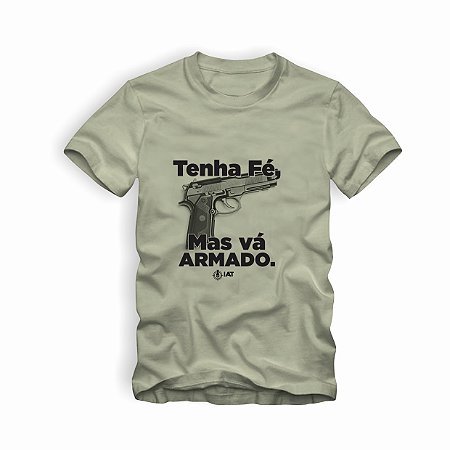 Camiseta IAT Tenha Fé Cáqui