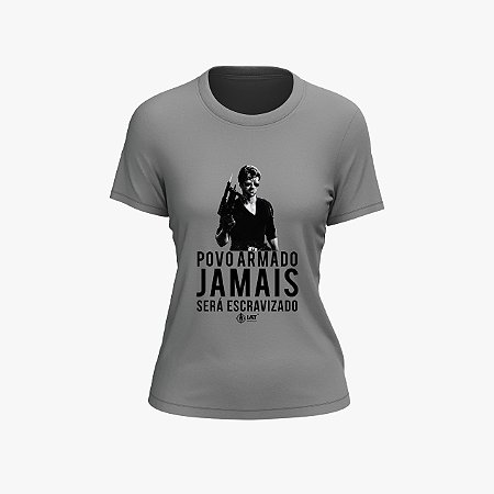 Camiseta Feminina IAT Stallone Chumbo