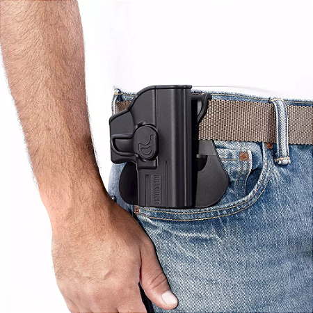 COLDRE DESTRO TARÂNTULA OWB PLATAFORMA GLOCK® SUBCOMPACT (G26, G27, G28 E G33) BR FORCE (linha secundária Invictus)