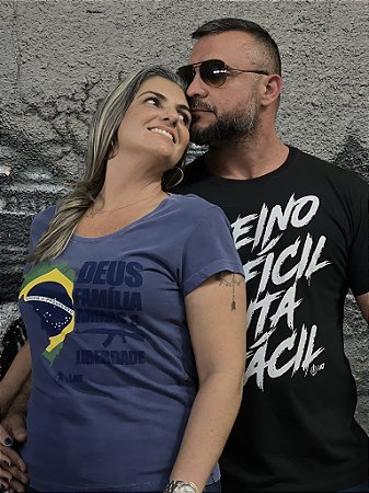 Baby Look IAT Deus Família Azul