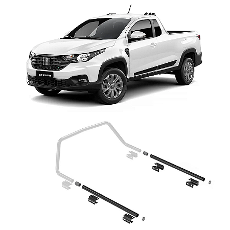 Santo antonio Strada 2021 CS tubular CCF preto com extensao lateral