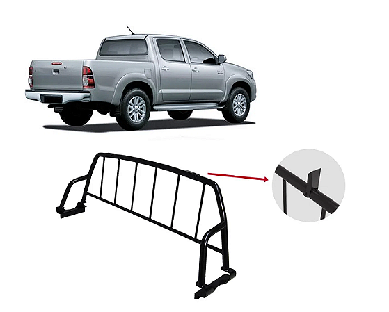 Santo antonio Hilux 2005 a 2015 preto utilitario