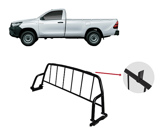 Santo antonio Hilux 2016 diante preto cabine simples utilitario