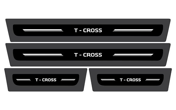 Soleira porta resinada T-cross com fundo preto