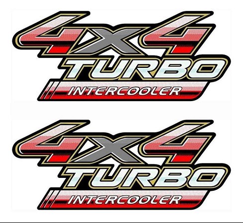 Emblema 4x4 Turbo Intercooler Hilux 2009 A 2015 (Par)