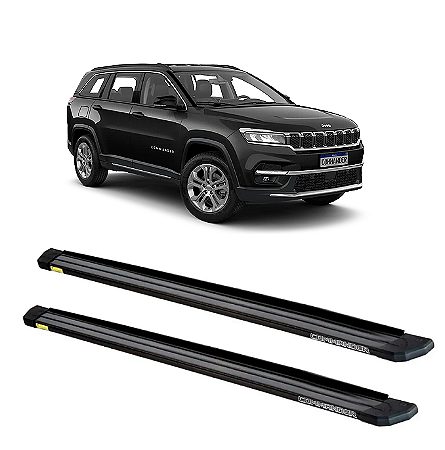 Estribo Commander em aluminio preto CCF slim