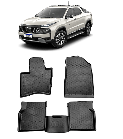 Tapete Toro moldado 5 peças preto