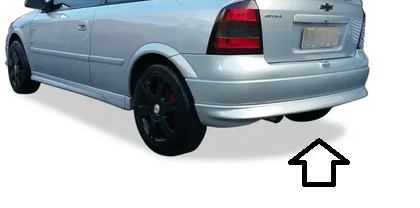 Spoiler Parachoque Traseiro Astra Hatch 1999 a 2002 TGPoli cor preto fosco