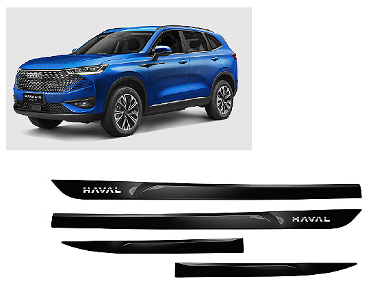 Friso GWM Haval 6 com emblema cromado preto hematita
