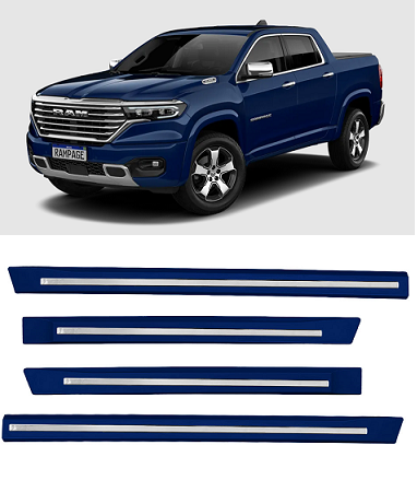 Friso Rampage com emblema cromado azul patriot