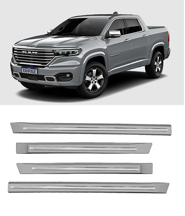 Friso Rampage com emblema cromado prata billet