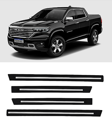 Friso Rampage com emblema cromado preto diamond