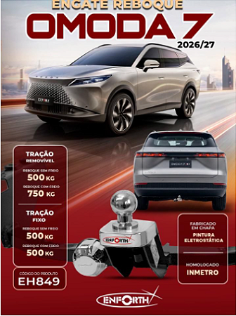 Engate Omoda 7 2026 em diante com ponteira removivel