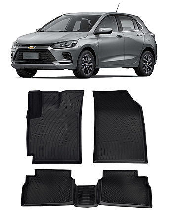 Tapete Onix Hatch 2020 em diante moldado 5 peças preto