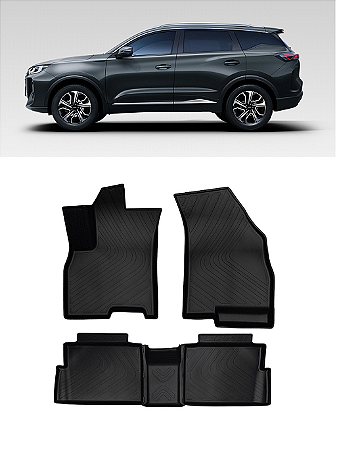 Tapete Tiggo 7 2021 em diante moldado 5 peças preto
