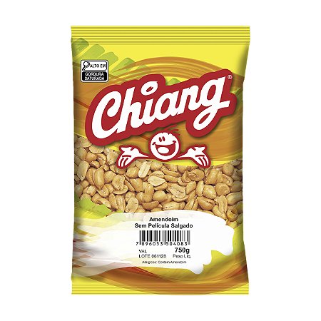 Amendoim SEM PELÍCULA Frito e Salgado 750g