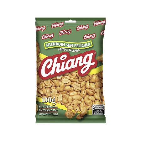 Amendoim SEM PELÍCULA Frito e Salgado 150g