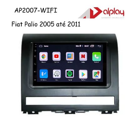 Central Multimidia Fiat Palio 2005 até 2011 Android Alplay AP2007-WIFI - 7 polegadas