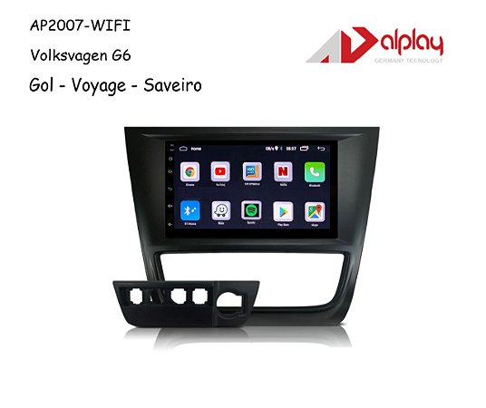 Central Multimidia Volkswagen G6 Gol / Voyage / Saveiro Android Alplay AP2007-WIFI - 7 polegadas