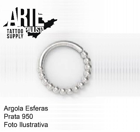 Argola Esferas - Prata 950