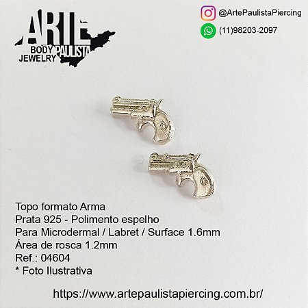 Micro Dermal Formatos Topo Prata 925