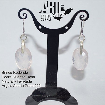 Brinco/Pêndulo Pedra Natural Cristal (Par) - Modelo 03