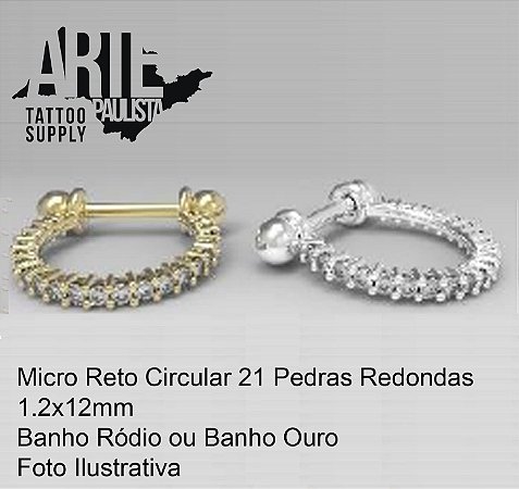 Argola Circular 21 Pedras Redondas - Modelo 08