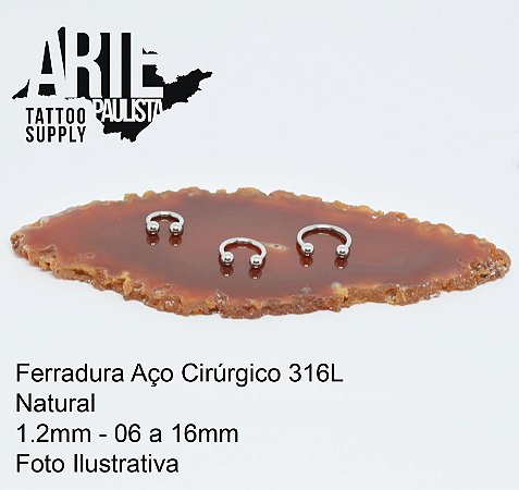 Ferradura Básico Aço Cirúrgico 316L